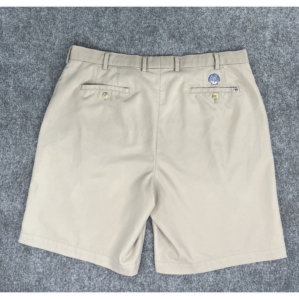 Peter Millar Salem Golf Shorts Mens 38 Tan Performance Kittansett Golf Club